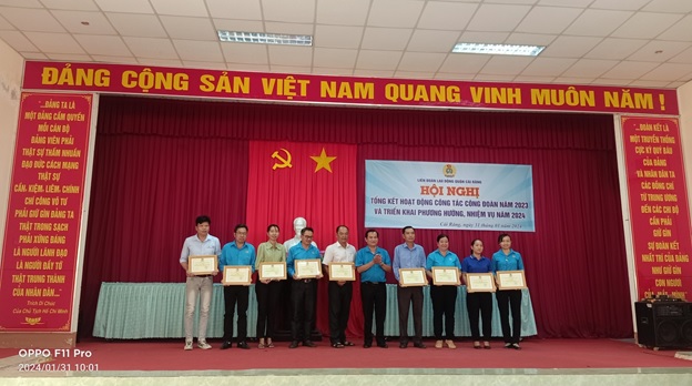 LIÊN ĐOÀN LAO ĐỘNG QUẬN CÁI RĂNG TỔNG KẾT HOẠT ĐỘNG CÔNG ĐOÀN NĂM 2023 