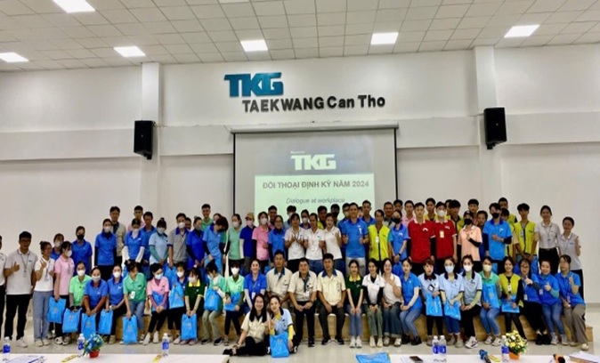 CÔNG TY TNHH TKG TAEKWANG CẦN THƠ TỔ CHỨC ĐỐI THOẠI VỚI ĐOÀN VIÊN, NGƯỜI LAO ĐỘNG