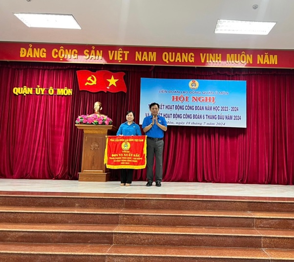 LIÊN ĐOÀN LAO ĐỘNG QUẬN Ô MÔN TỔ CHỨC HỘI NGHỊ TỔNG KẾT HOẠT ĐỘNG CÔNG ĐOÀN NĂM HỌC 2023 – 2024 VÀ SƠ KẾT HOẠT ĐỘNG CÔNG ĐOÀN 6 THÁNG ĐẦU NĂM 2024 