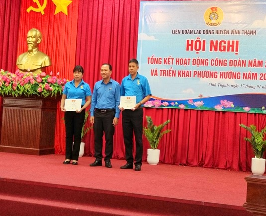 Liên đoàn Lao động huyện Vĩnh Thạnh tổng kết hoạt động Công đoàn năm 2023, triển khai nhiệm vụ năm 2024