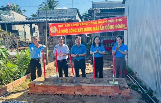 QUẬN Ô MÔN: LỄ KHỞI CÔNG MÁI ẤM CÔNG ĐOÀN