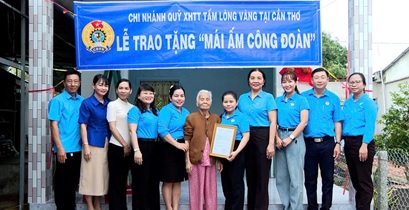 HUYỆN THỚI LAI TRAO TẶNG 3 MÁI ẤM CÔNG ĐOÀN CHO ĐOÀN VIÊN KHÓ KHĂN VỀ NHÀ Ở