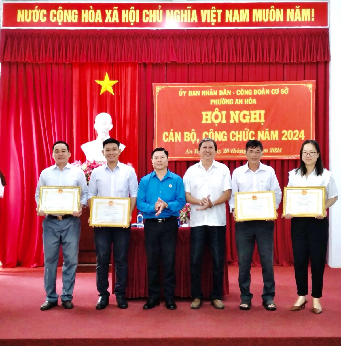  CÔNG ĐOÀN CƠ SỞ PHƯỜNG AN HÒA TỔ CHỨC HỘI NGHỊ CÁN BỘ, CÔNG CHỨC NĂM 2024