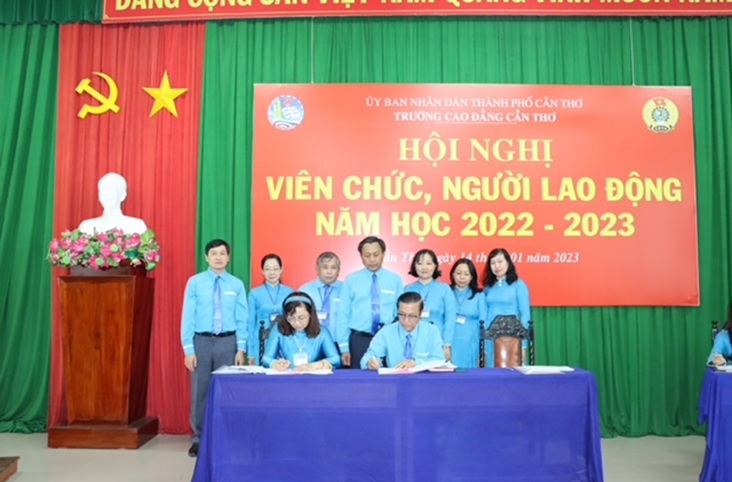 TRƯỜNG CAO ĐẲNG CẦN THƠ TỔ CHỨC HỘI NGHỊ VIÊN CHỨC – NGƯỜI LAO ĐỘNG, NĂM HỌC 2022 -2023