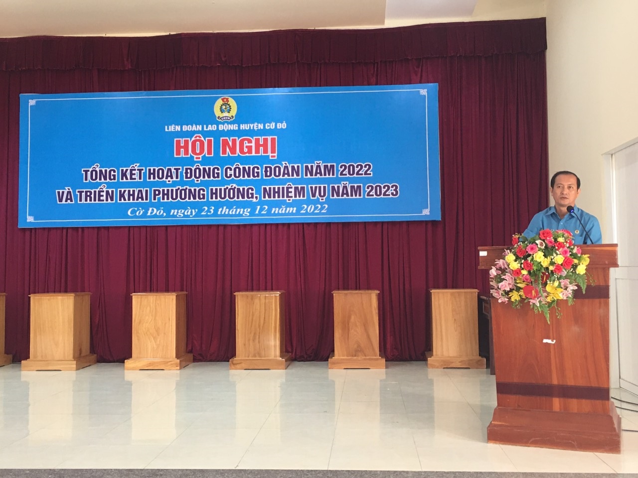 LIÊN ĐOÀN LAO ĐỘNG HUYỆN CỜ ĐỎ TỔNG KẾT HOẠT ĐỘNG CÔNG ĐOÀN NĂM 2022 VÀ TRIỂN KHAI PHƯƠNG HƯỚNG, NHIỆM VỤ NĂM 2023