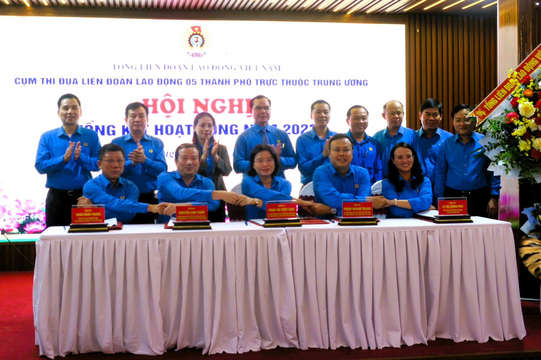 Cụm thi đua Liên đoàn Lao động 5 thành phố trực thuộc Trung ương tổng kết hoạt động năm 2023