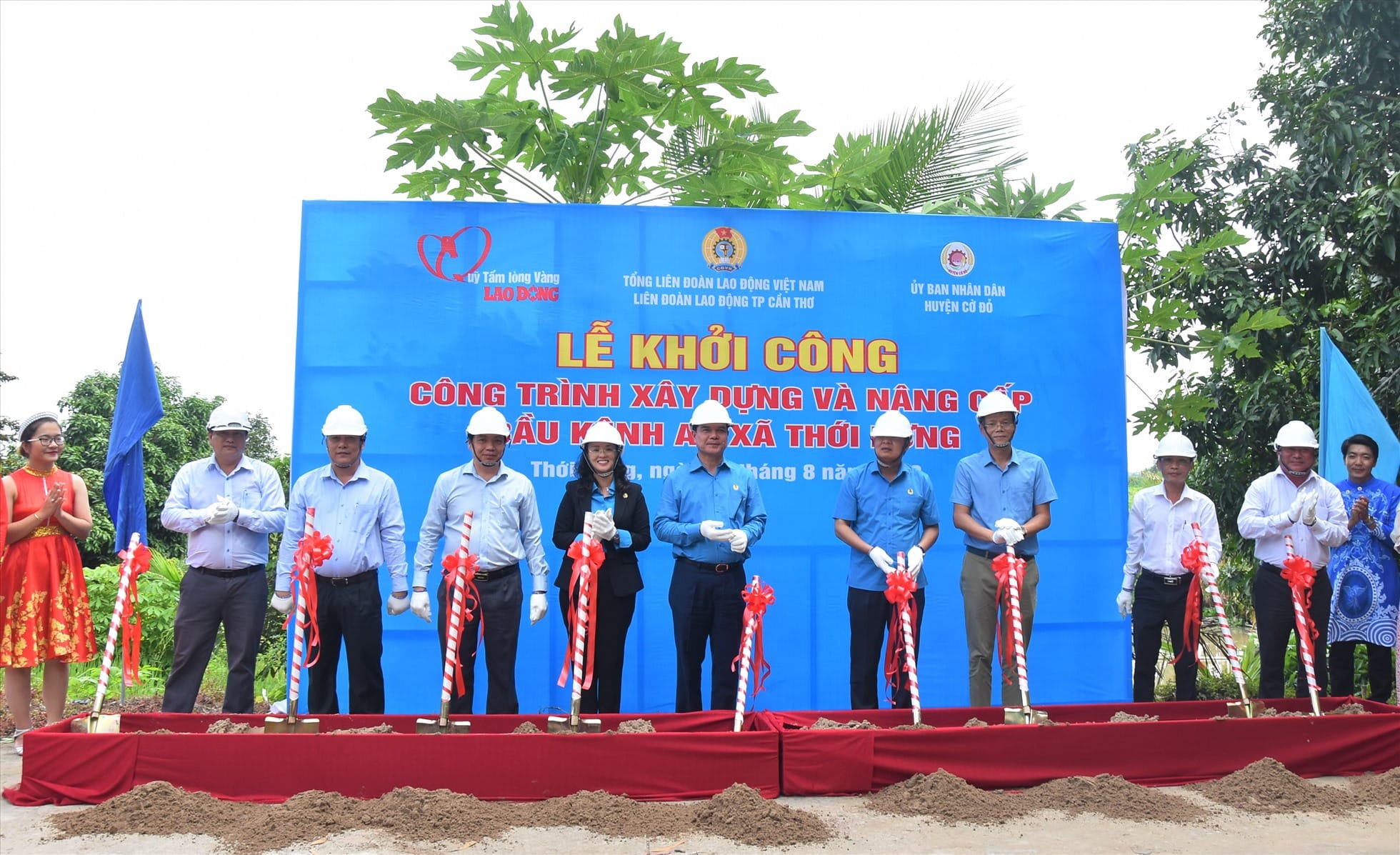 Quỹ Xã hội Từ thiện Tấm Lòng Vàng Lao Động khởi công xây dựng cầu Kênh A7