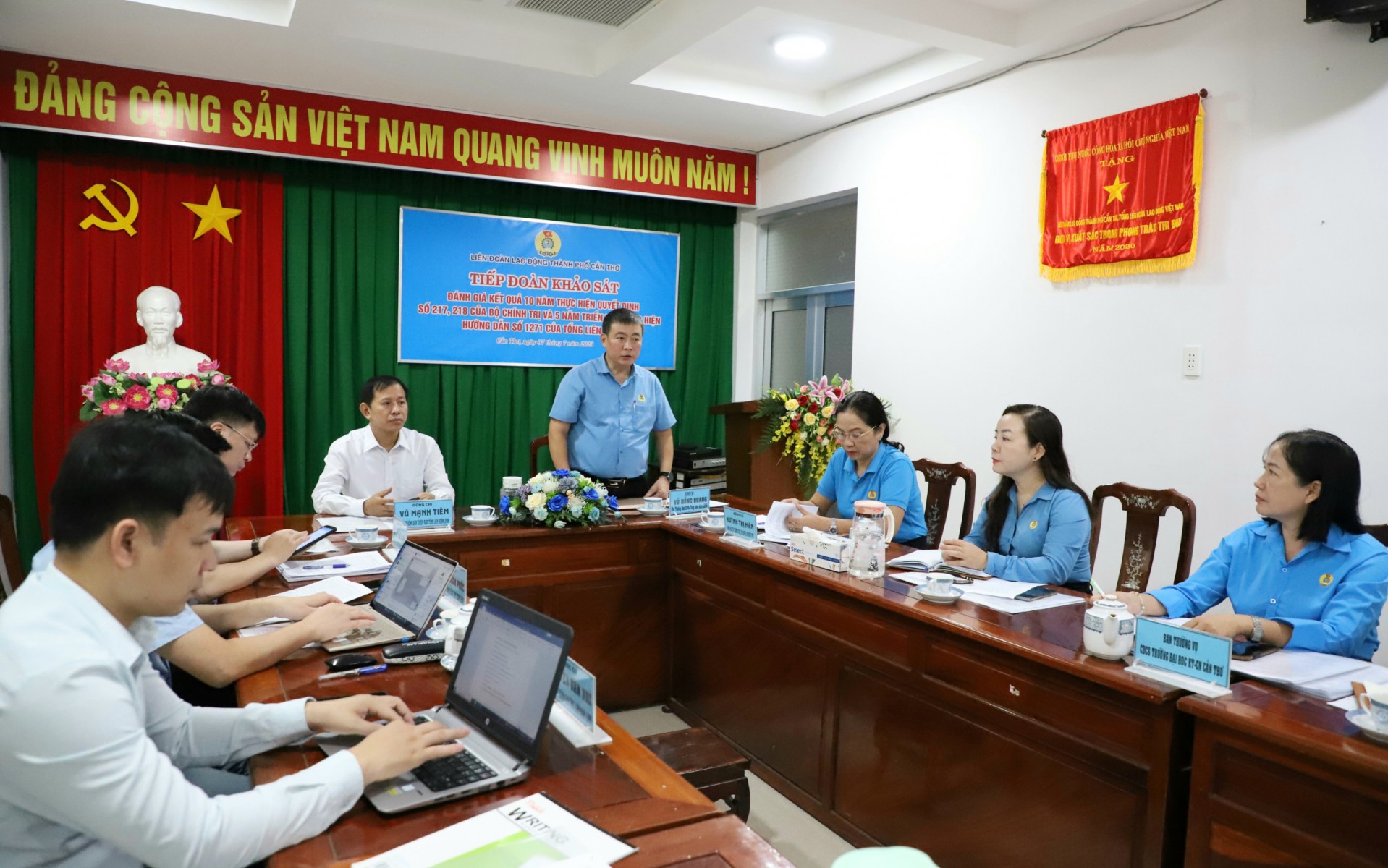 Tổng Liên đoàn Lao động Việt Nam làm việc về công tác giám sát, phản biện xã hội, Thanh tra nhân dân tại Cần Thơ