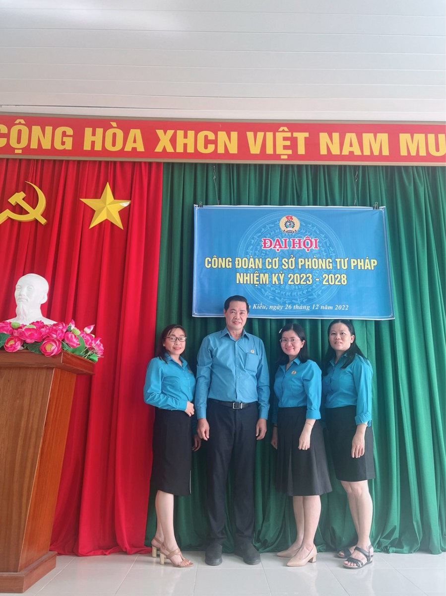 CÔNG ĐOÀN CƠ SỞ PHÒNG TƯ PHÁP QUẬN NINH KIỀU TỔ CHỨC ĐẠI HỘI NHIỆM KỲ 2023 – 2028