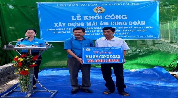 LIÊN ĐOÀN LAO ĐỘNG HUYỆN PHONG ĐIỀN: KHỞI CÔNG XÂY DỰNG MÁI ẤM CÔNG ĐOÀN