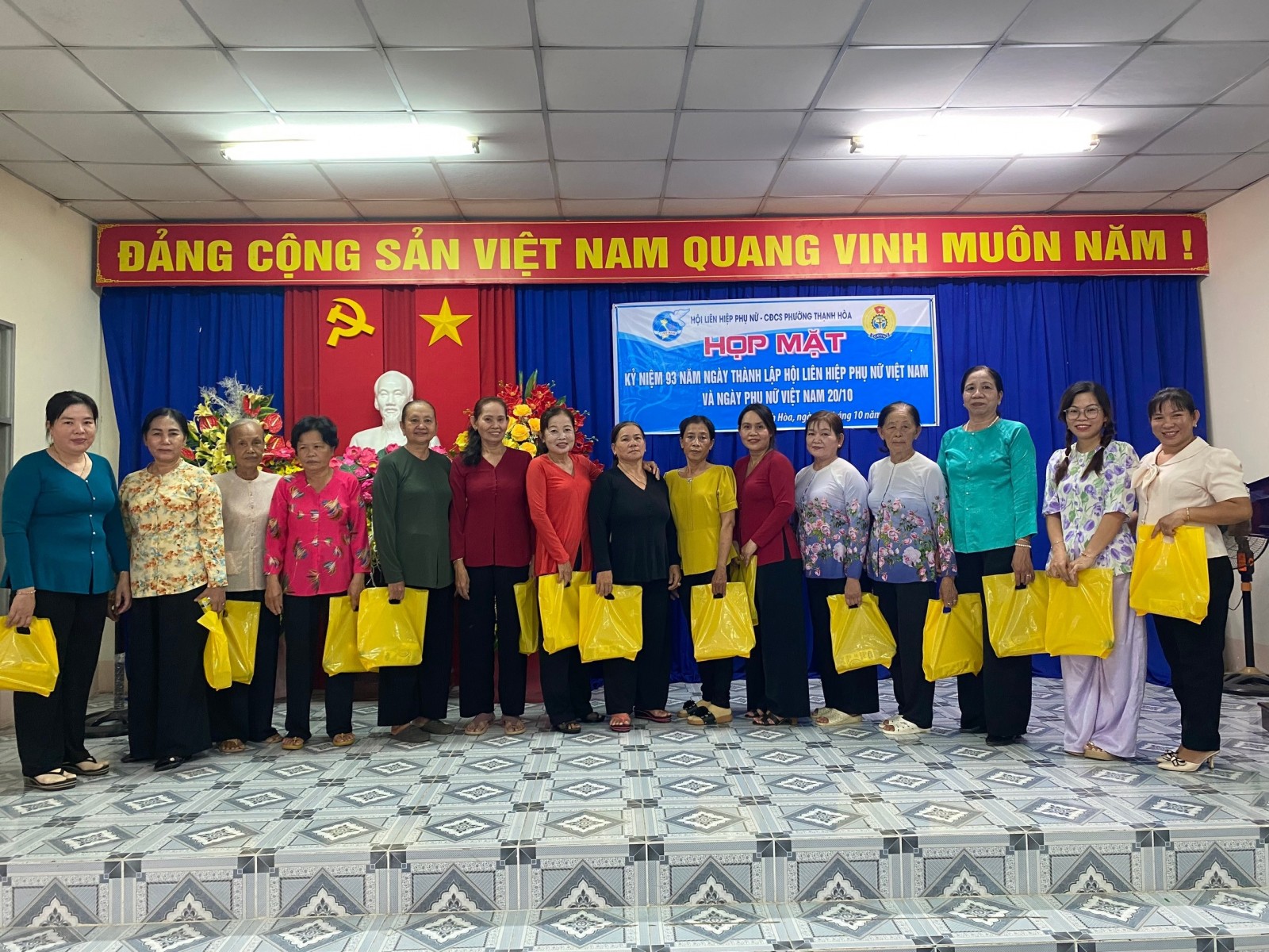 Công đoàn cơ sở phường Thạnh Hòa - quận Thốt Nốt tổ chức họp mặt kỷ niệm 93 năm ngày thành lập Hội Liên Hiệp Phụ nữ Việt Nam 20-10-2023