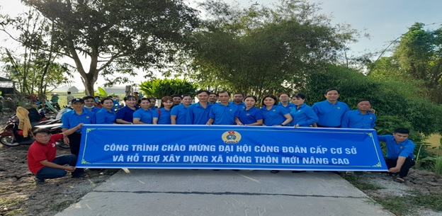 Liên đoàn Lao động huyện Vĩnh Thạnh, xây dựng công trình chào mừng Đại hội Công đoàn cấp cơ sở, nhiệm kỳ 2023-2028