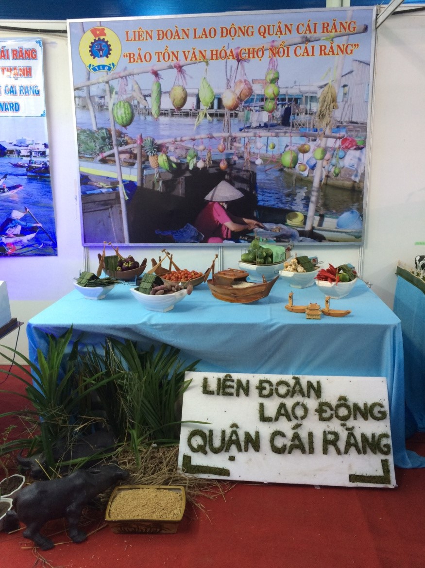 LIÊN ĐOÀN LAO ĐỘNG QUẬN CÁI RĂNG THAM GIA HỘI THI MÔ HÌNH CHỢ NỔI CÁI RĂNG