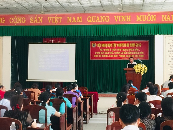 LIÊN ĐOÀN LAO ĐỘNG QUẬN CÁI RĂNG TRIỂN KHAI HỌC TẬP CHUYÊN ĐỀ NĂM 2019