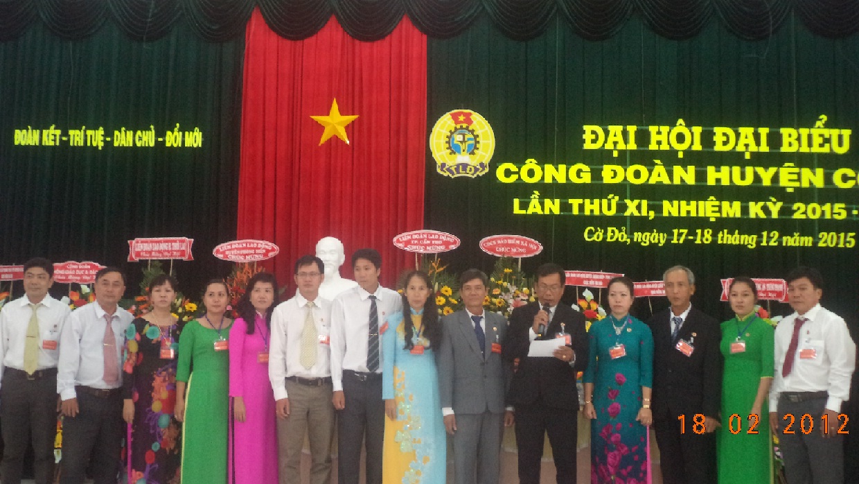 ĐẠI HỘI ĐẠI BIỂU CÔNG ĐOÀN HUYỆN CỜ ĐỎ LẦN THỨ XI, NHIỆM KỲ 2015 – 2020