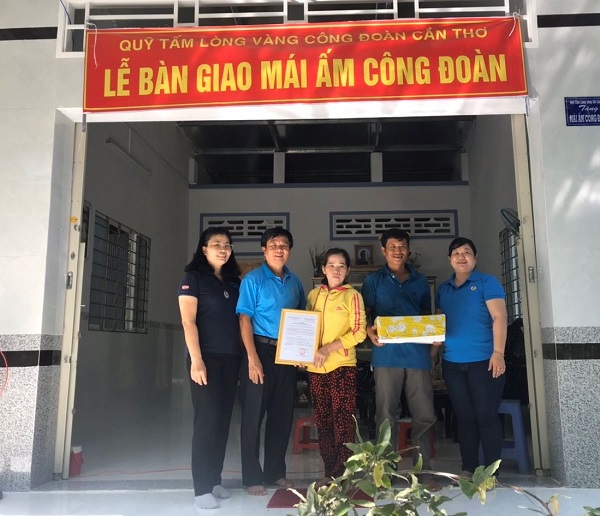 BÀN GIAO MÁI ẤM CÔNG ĐOÀN CHO CÔNG NHÂN LAO ĐỘNG CÔNG TY TNHH CN TP PATAYA VIỆT NAM