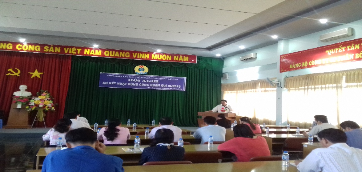 SƠ KẾT HOẠT ĐỘNG CÔNG ĐOÀN QUÝ III VÀ PHƯƠNG HƯỚNG NHIỆM VỤ QUÝ IV/2015