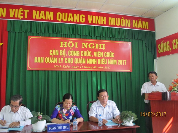 CÔNG ĐOÀN CƠ SỞ BAN QUAN LÝ CHỢ NINH KIỀU TỔ CHỨC HỘI NGHỊ CÁN BỘ CÔNG CHỨC, VIÊN CHỨC NĂM 2017