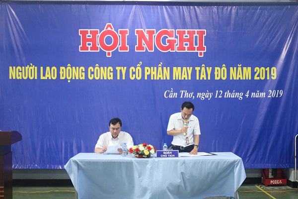 CÔNG TY CỔ PHẦN MAY TÂY ĐÔ TỔ CHỨC HỘI NGHỊ NGƯỜI LAO ĐỘNG NĂM 2019