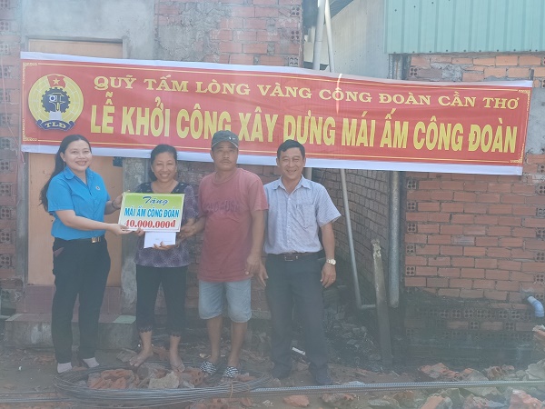 QUẬN Ô MÔN KHỞI CÔNG MÁI ẤM CÔNG ĐOÀN  CHO ĐOÀN VIÊN NĂM 2019