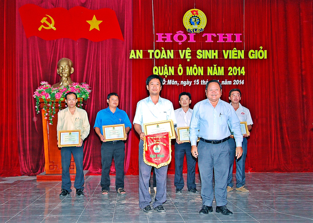 LIÊN ĐOÀN LAO ĐỘNG QUẬN Ô MÔN TỔ CHỨC HỘI THI AN TOÀN VỆ SINH VIÊN GIỎI QUẬN Ô MÔN NĂM 2014 