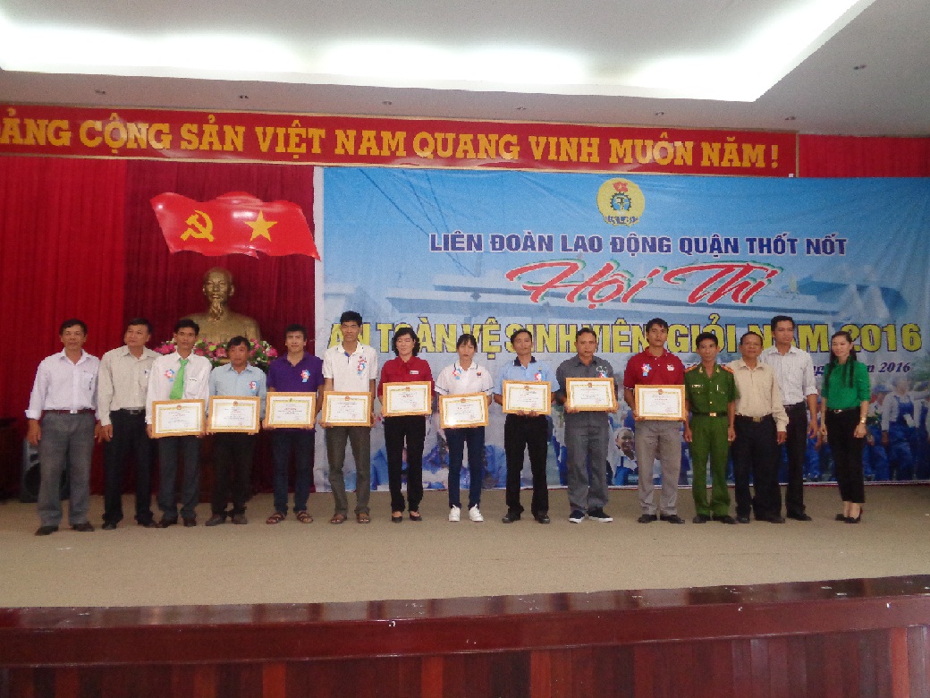 Liên đoàn Lao động Thốt Nốt tổ chức Hội thi An toàn vệ sinh viên giỏi năm 2016