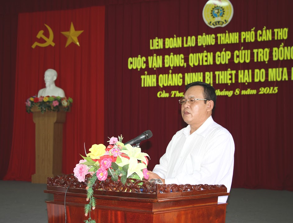 Liên đoàn Lao động thành phố tổ chức cuộc vận động quyên góp cứu trợ đồng bào tỉnh Quảng Ninh bị thiệt hại do mưa lũ